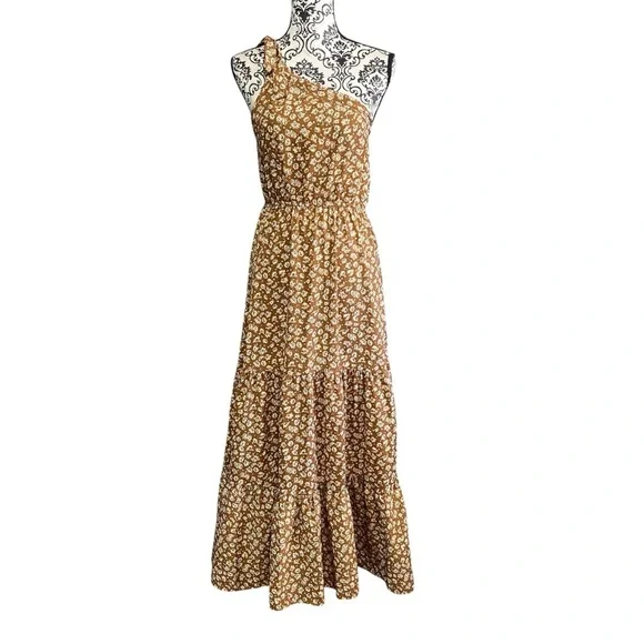 PRETTYGARDEN Women's Summer Floral One Shoulder Maxi Dress NWOT Sz-Medium - Picture 3 of 5